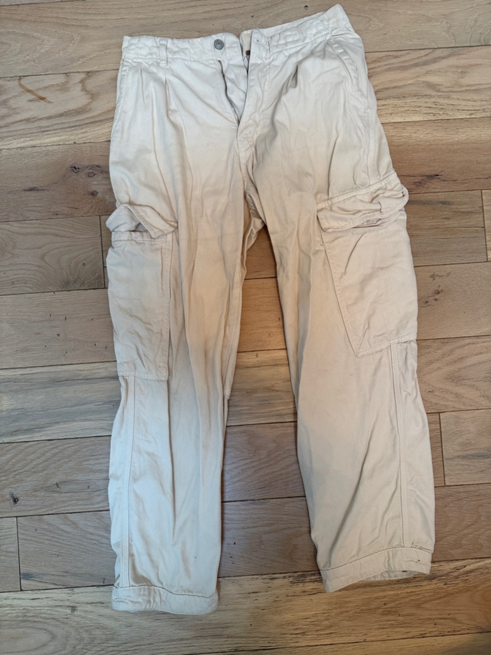 Free People Beige Cargo Jumpsuit Pants - Light Neutral Tone